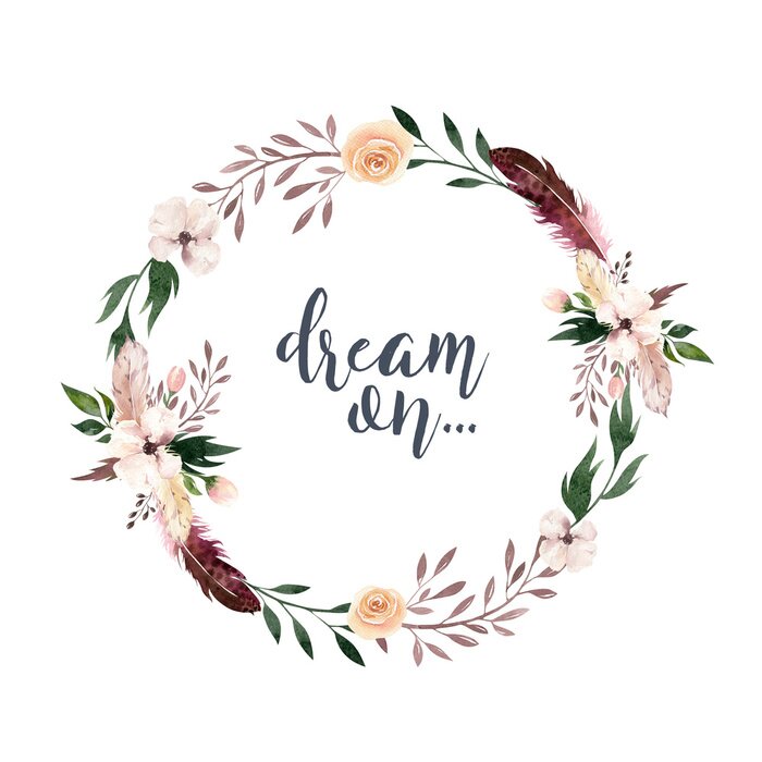 Papier peint  Main, dessin isolé boho aquarelle illustration florale avec des feuilles, des branches, des fleurs. Art de verdure de Bohème dans le style vintage. Éléments pour la carte de mariage.