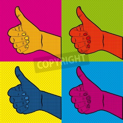 Papier peint  Mains style pop art