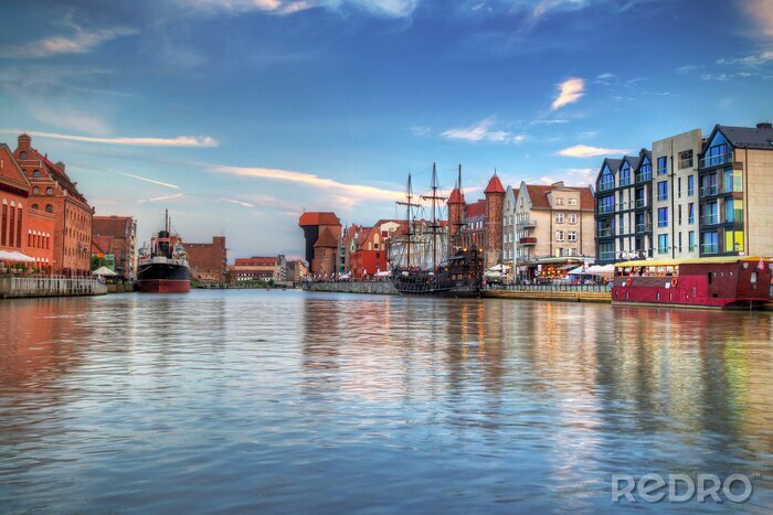 Papier peint  Maisons à Danzig au bord de l'eau