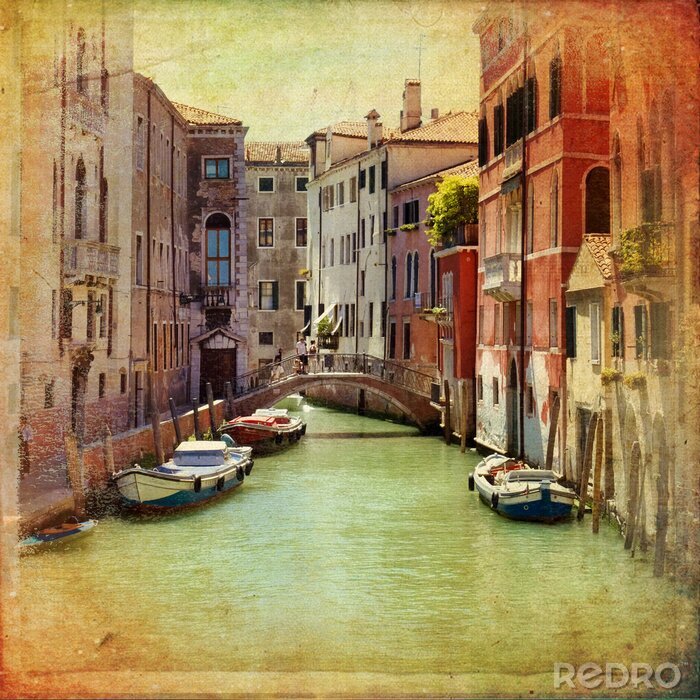 Papier peint  Maisons à Venise dignes d'une peinture