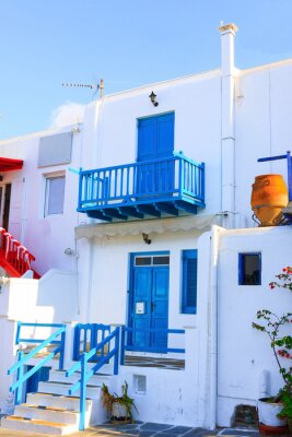 Papier peint  Maisons blanches sur l'île de Mykonos
