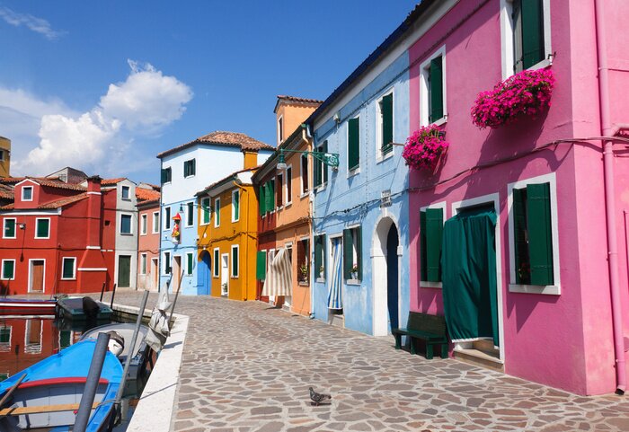 Papier peint  Maisons colorées à Burano