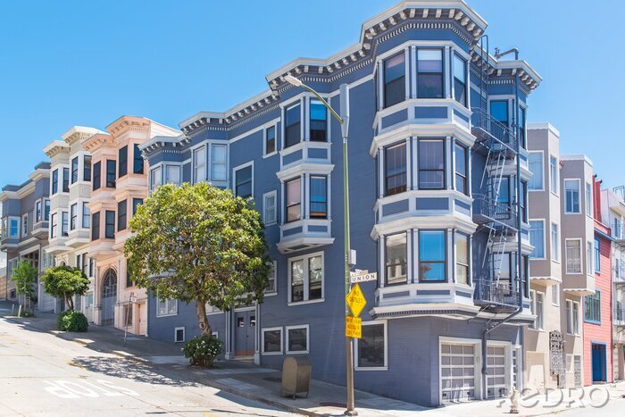 Papier peint  Maisons colorées à San Francisco