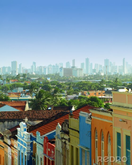 Papier peint  Maisons colorées au Brésil