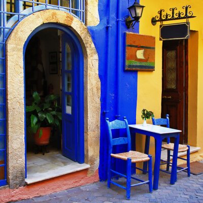 Maisons colorées en Crète
