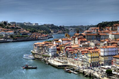 Papier peint  Maisons dans un port au Portugal