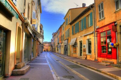 Maisons dans une rue à Saint Tropez