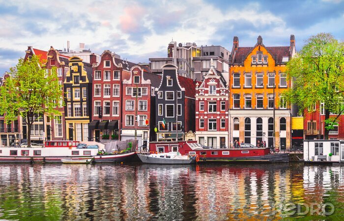 Papier peint  Maisons de danse Amsterdam Pays-Bas sur le fleuve Amsterdam