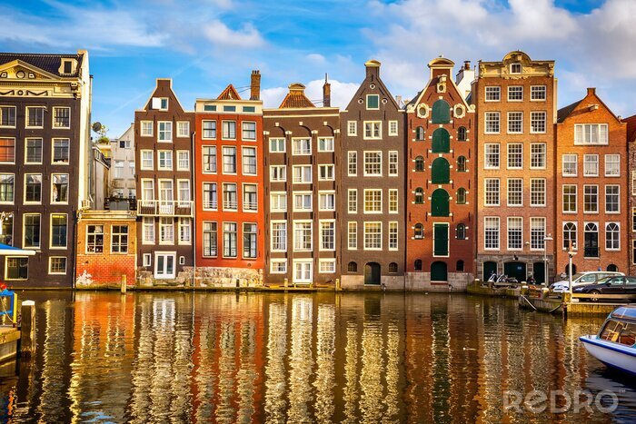 Papier peint  Maisons du canal d'Amsterdam