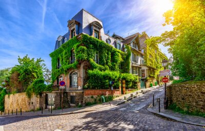 Papier peint  Maisons ensoleillées à Montmartre
