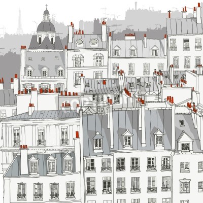 Papier peint  Maisons hautes