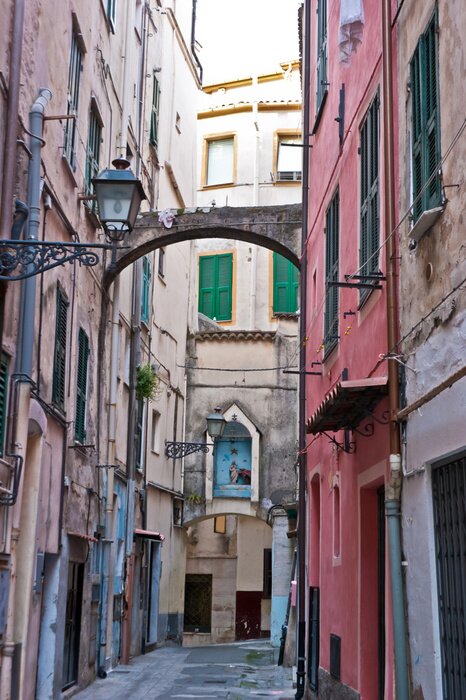 Papier peint  Maisons hautes et colorées