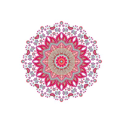 Papier peint  Mandala coloré style oriental