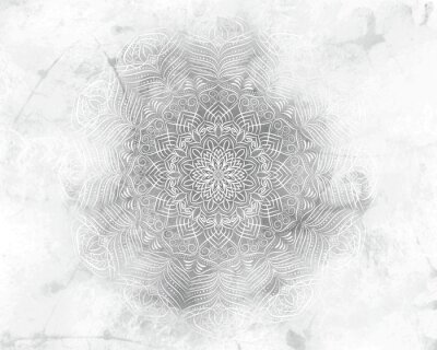 Papier peint  Mandala sur fond de marbre