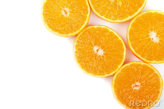 Papier peint  Mandarines coupées en tranches