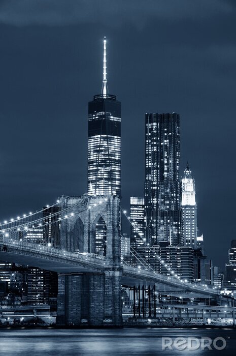 Papier peint  Manhattan dans la nuit