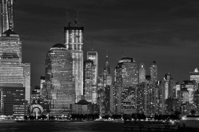 Papier peint  Manhattan panorama gris