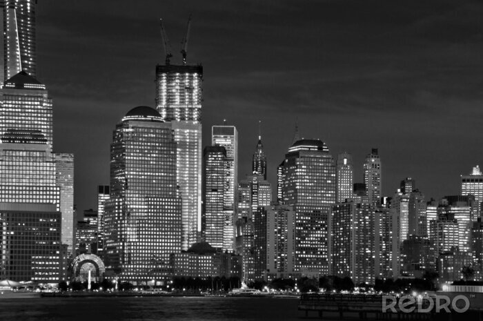 Papier peint  Manhattan panorama gris
