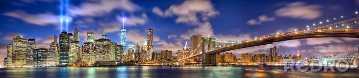 Papier peint  Manhattan panorama in memory of September 11, New York City