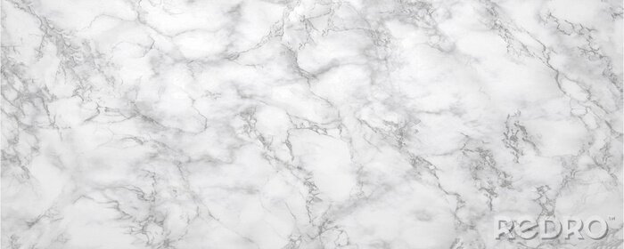 Papier peint  Marble background.White stone texture with gray shadow.Panoramic format.