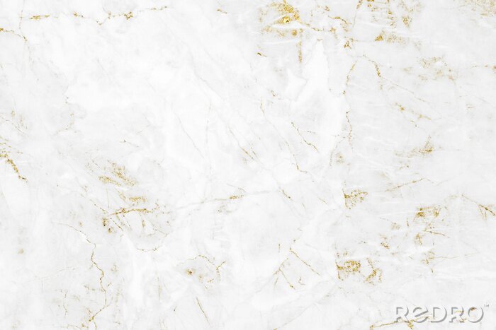 Papier peint  Marbre blanc avec des lignes dorées