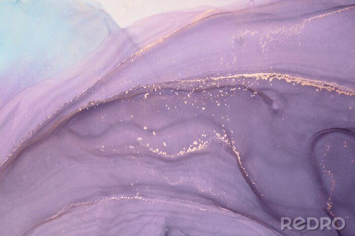 Papier peint  Marbre liquide violet