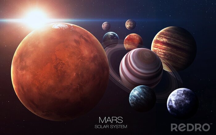 Papier peint  Mars dans le système solaire