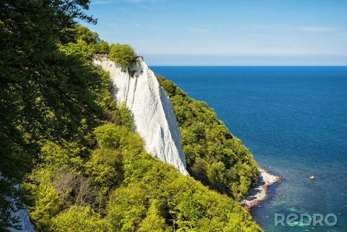 Papier peint  Mer et hautes roches calcaires