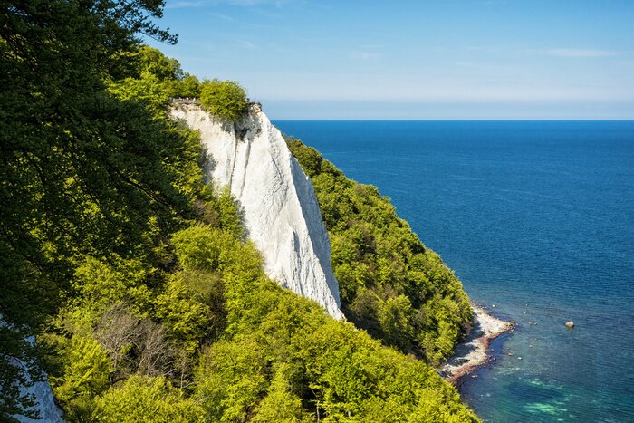 Papier peint  Mer et hautes roches calcaires