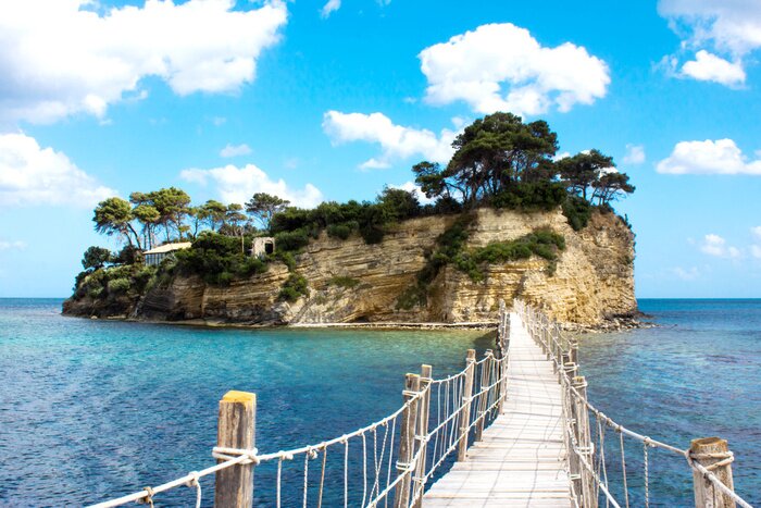 Papier peint  Mer et pont vers l'île