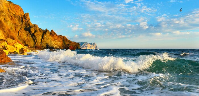 Papier peint  Mer et vagues en 3D