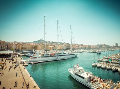 Papier peint  mer-port de Marseille