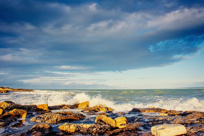 Papier peint  Mer tropicale et pierres
