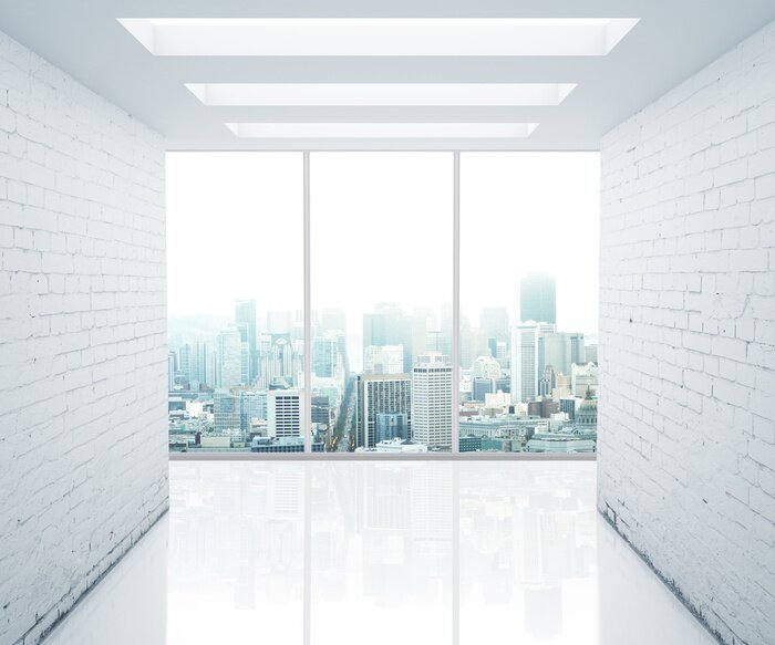 Papier peint  Métropole derrière une fenêtre