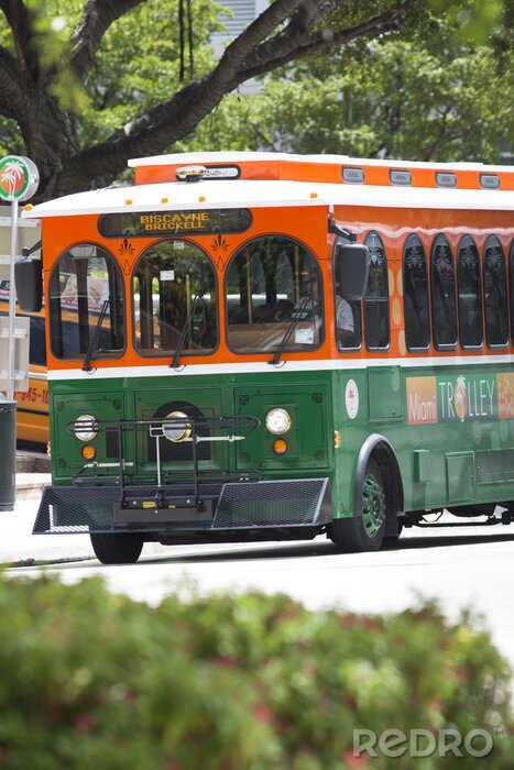 Papier peint  Miami Downtown Trolley Bus