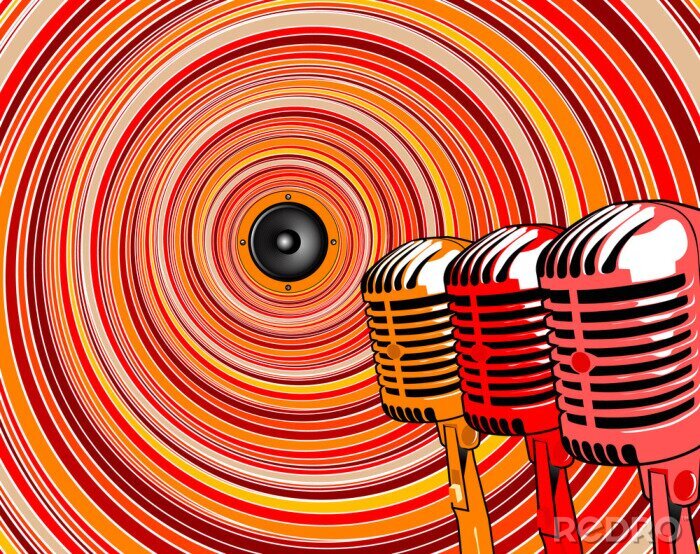 Papier peint  microphones