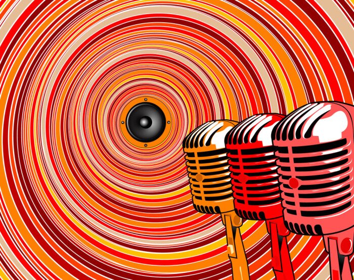 Papier peint  microphones