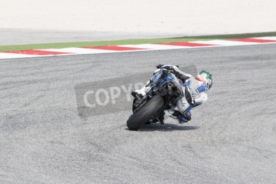 Papier peint  Misano Adriatico, Italie - 21 juin: Honda CBR600RR Honda CBR600RR de, entraînée par Ferruccio Lamborghini en action au cours de la séance d'essais libres Supersport au cours de la Championnat du Monde