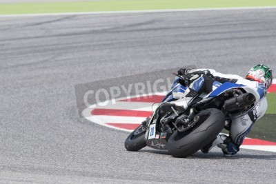 Papier peint  Misano Adriatico, Italie - 21 juin: Honda CBR600RR Honda CBR600RR de, entraînée par LAMBORGHINI Ferruccio en action au cours de la 3ème session Supersport Essais libres pendant le Championnat du Monde