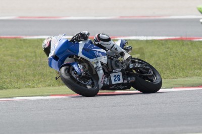 Papier peint  Misano Adriatico, Italie - 21 juin: Honda CBR600RR Honda CBR600RR de, entraînée par LAMBORGHINI Ferruccio en action au cours de la 3ème session Supersport Essais libres pendant le Championnat du Monde