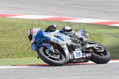 Papier peint  Misano Adriatico, Italie - 21 juin: Honda CBR600RR Honda CBR600RR de, entraînée par LAMBORGHINI Ferruccio en action au cours de la 3ème session Supersport Essais libres pendant le Championnat du Monde