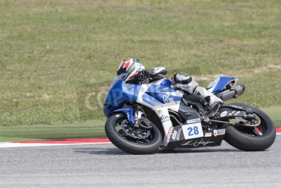 Papier peint  Misano Adriatico, Italie - 21 juin: Honda CBR600RR Honda CBR600RR de, entraînée par LAMBORGHINI Ferruccio en action au cours de la 3ème session Supersport Essais libres pendant le Championnat du Monde