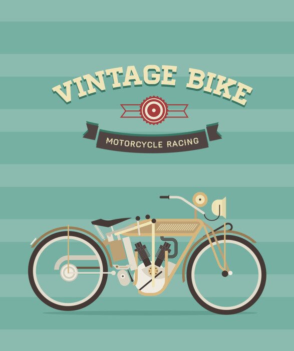 Papier peint  Mobylette vintage