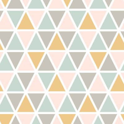 Modèle moderne abstrait triangle sans soudure. Style scandinave. Couleurs pastel Fond de vecteur.