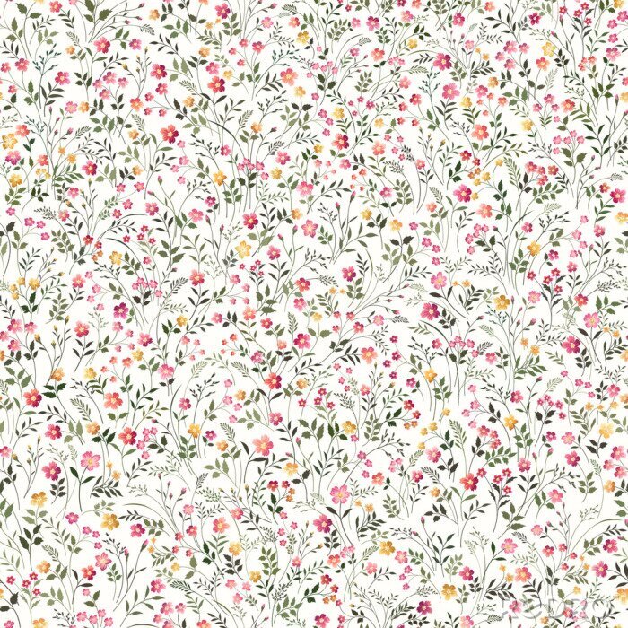 Papier peint  Modèle sans couture avec fleurs sauvages