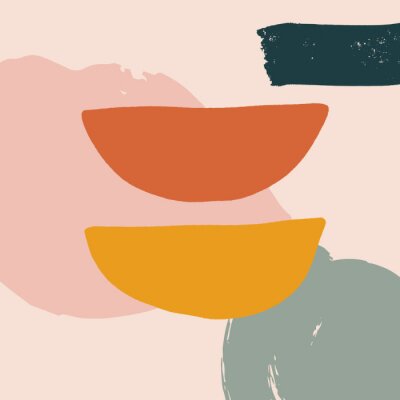 Modern abstract art. Scandinavian style print. Nordic design for interior and other. Vector EPS