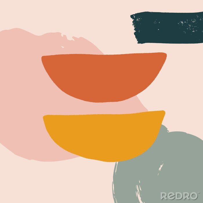 Papier peint  Modern abstract art. Scandinavian style print. Nordic design for interior and other. Vector EPS