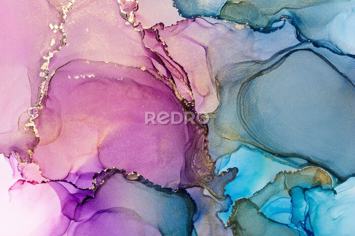 Papier peint  Modern hand painted artwork of abstract transparent alcohol ink background. Art for design