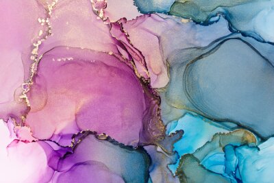 Papier peint  Modern hand painted artwork of abstract transparent alcohol ink background. Art for design