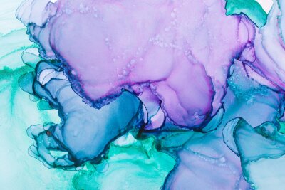 Papier peint  Modern hand painted artwork of abstract transparent alcohol ink background. Art for design